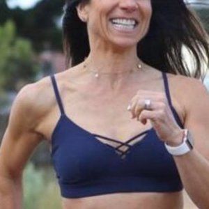 ALO Interlace Navy Bra - XS